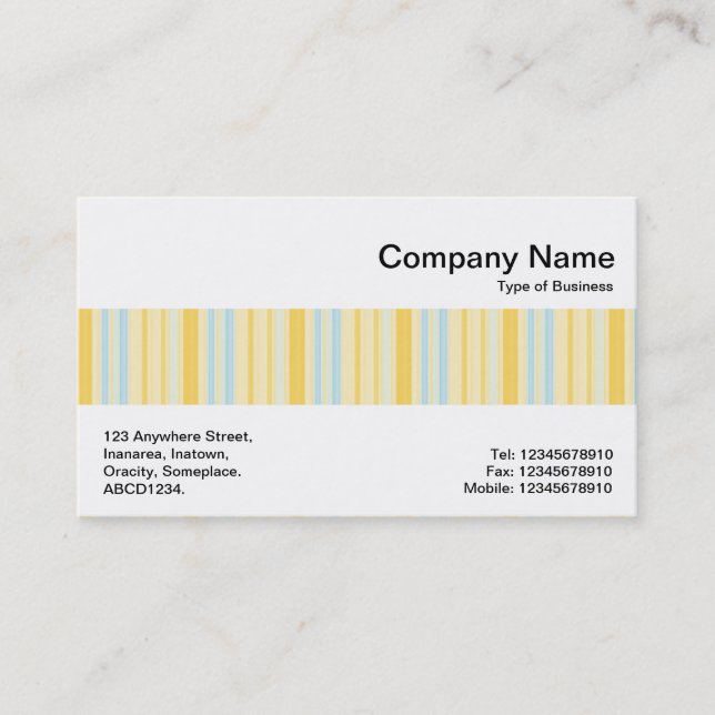 Middle Band - Stripes 310515 (04) Business Card (Front)