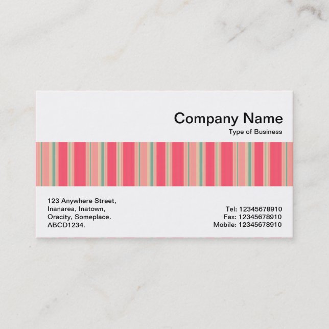 Middle Band - Stripes 310515 (08) Business Card (Front)