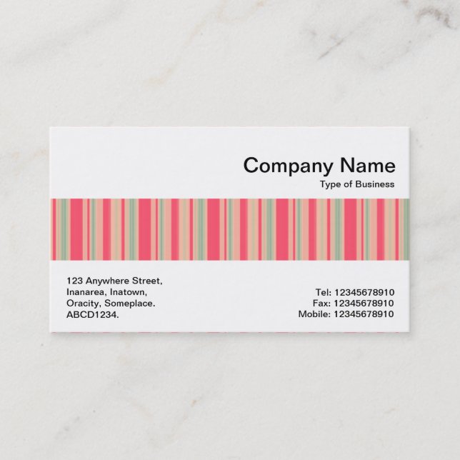 Middle Band - Stripes 310515 (09) Business Card (Front)
