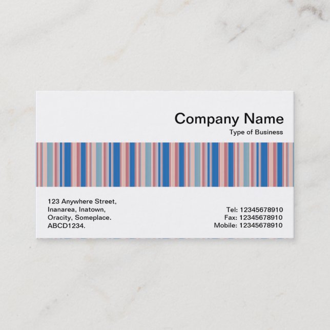 Middle Band - Stripes 310515 (11) Business Card (Front)