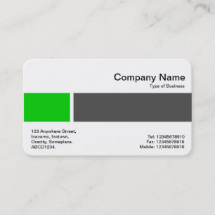 Middle Band - Two Tones 02 - Green and Grey Business Card