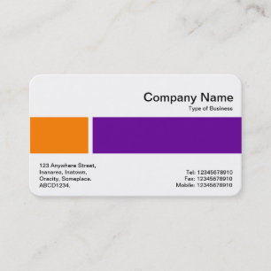 Middle Band - Two Tones 02 - Orange and Purple Business Card