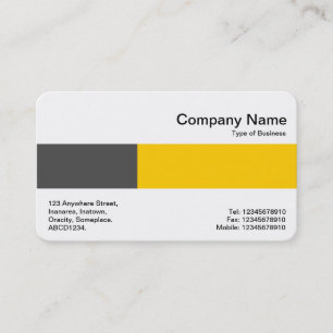 Middle Band - Two Tones - Dark Grey and Amber Business Card