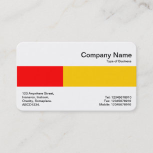 Middle Band - Two Tones - Red and Amber Business Card