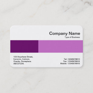Middle Band - Two Tones - Shades of Plum Business Card