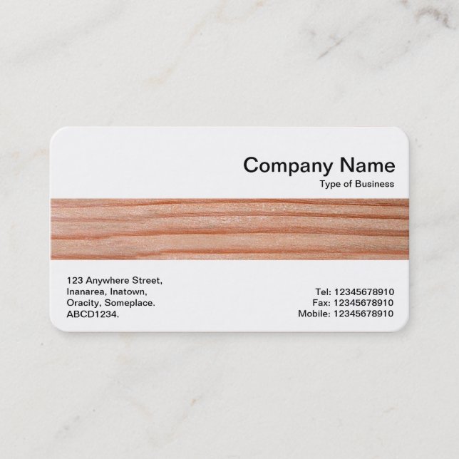 Middle Band - Wood 01 Business Card (Front)