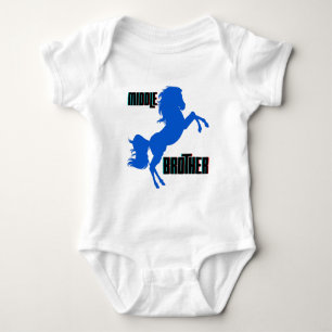 Middle Brother Horse Rearing Baby Bodysuit