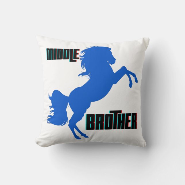Middle Brother Horse Rearing Cushion (Front)