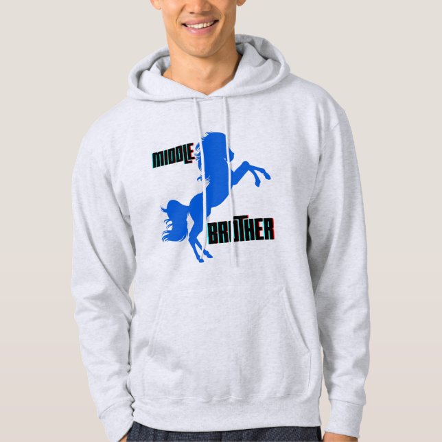 Middle Brother Horse Rearing Hoodie (Front)