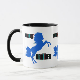 Middle Brother Horse Rearing Mug