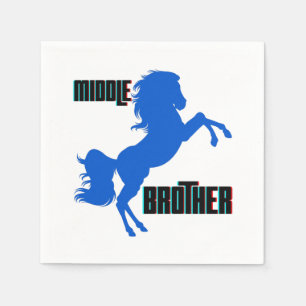 Middle Brother Horse Rearing Napkin