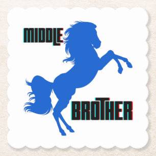 Middle Brother Horse Rearing Paper Coaster