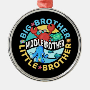Middle Brother is Both Big and Little Brother Metal Tree Decoration