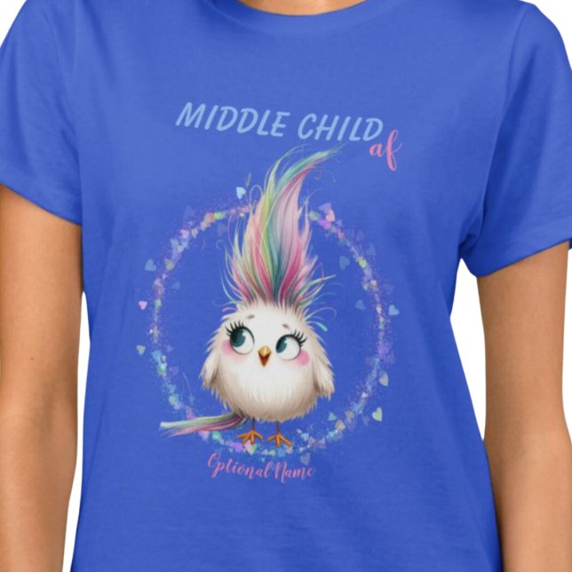 MIDDLE CHILD af T-Shirt (Middle child af t shirt.  Sibling humor.)