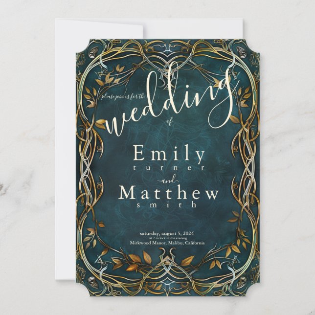 Middle-earth Majesty Wedding Invitation (Front)
