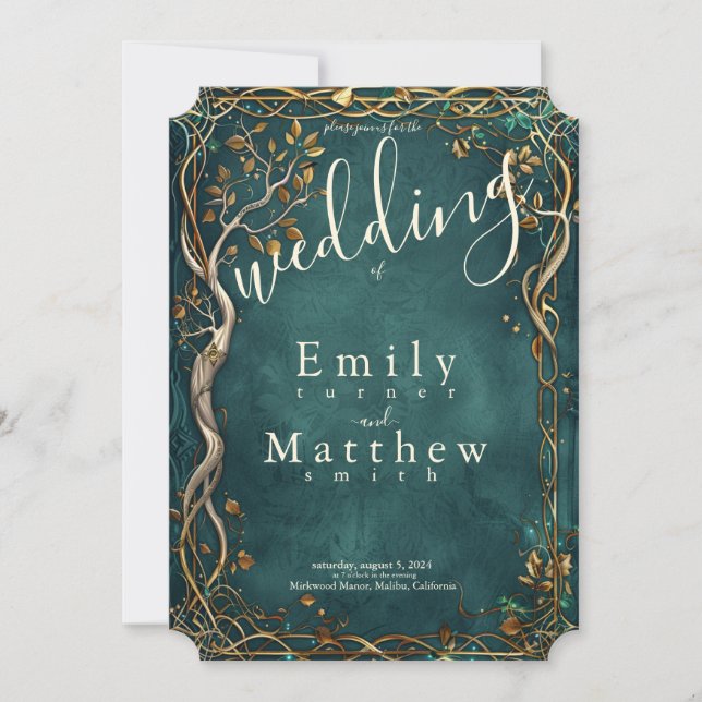 Middle-earth Majesty Wedding Invitation (Front)