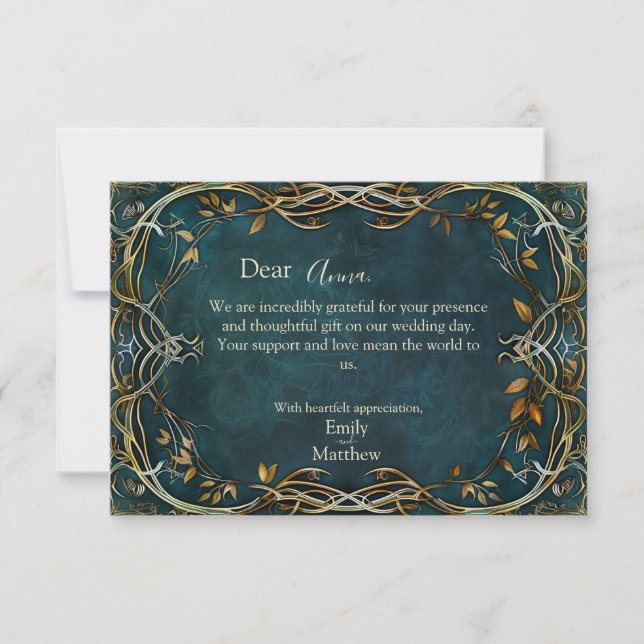 Middle-earth Majesty Wedding Thank You Card (Front)