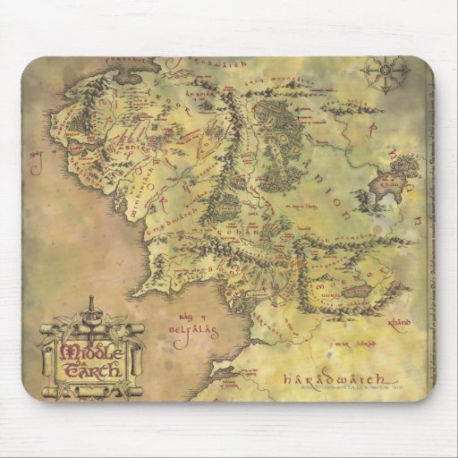 Image of Middle Earth Map Mouse Mat