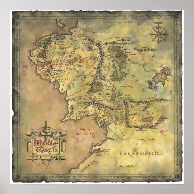 MIDDLE EARTH™ Map Poster (Front)