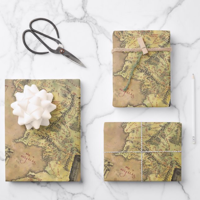 MIDDLE EARTH™ Map Wrapping Paper Sheet (Front)