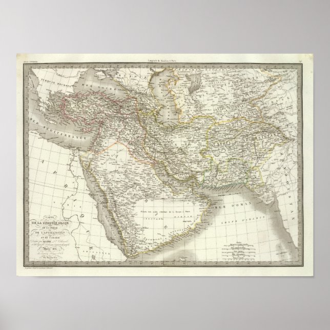 Middle East Atlas Map 2 Poster (Front)