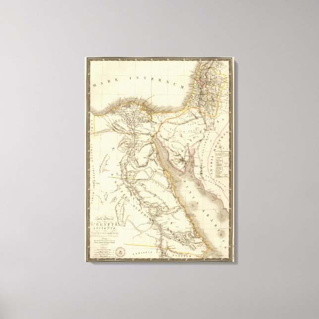 Middle East atlas map Canvas Print (Front)
