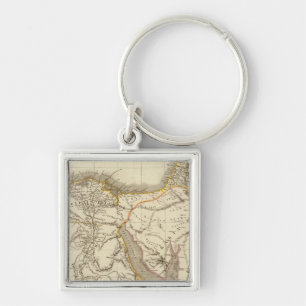 Middle East atlas map Key Ring