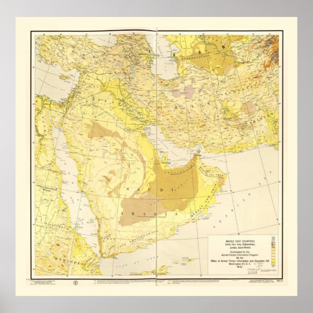 Middle East Map (1955) Poster (Front)
