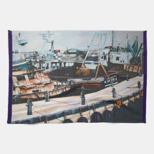 Middle East Martine, Jaffe, Israel Tea Towel