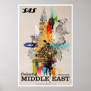 Middle Eastern Art SAS Travel Poster Middle East