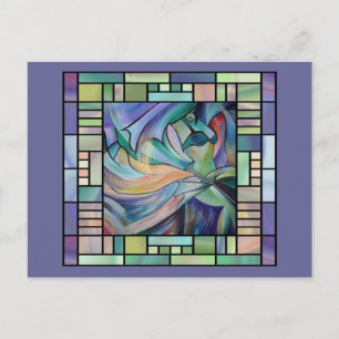 Middle Eastern Belly Dancer With Pastel Veils Postcard