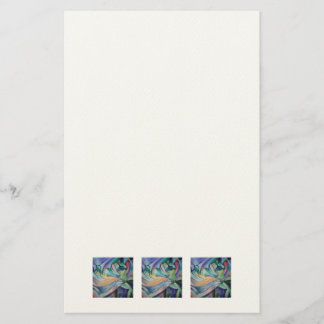 Middle Eastern Belly Dancer With Pastel Veils Stationery