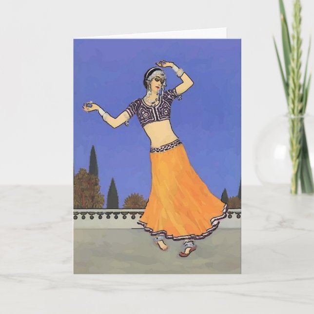 Middle Eastern Dancer Holiday Card (Front)