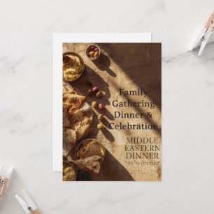 MIDDLE EASTERN dinner invitation postcard
