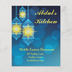 Middle eastern or Lebanese Moroccan restaurant Flyer