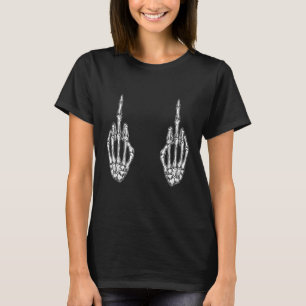 Middle Finger , Bones Finger, Skeleton FU Finger R T-Shirt
