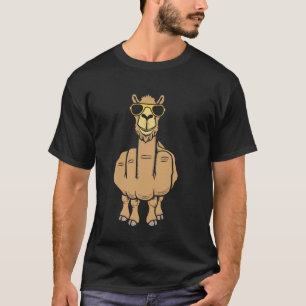 Middle Finger Camel Funny Offensive Rude Camels An T-Shirt