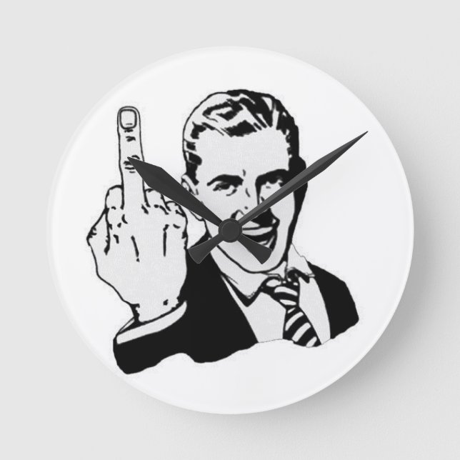 Middle finger clock design (Front)