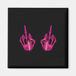 Middle Finger Curse Word Breast Cancer Breast Supp Magnet