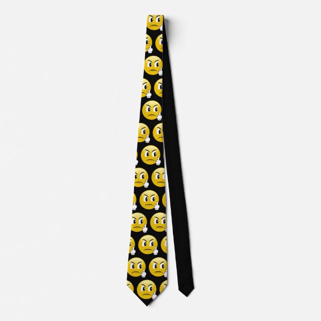 Middle Finger Emoji Tie (Front)