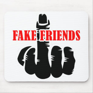 Middle Finger Fake Friends Mouse Mat