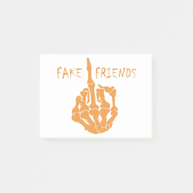 Middle Finger Fake Friends Post-it Notes (Front)