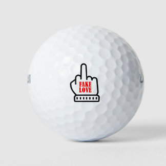 Middle Finger Fake Love Golf Balls
