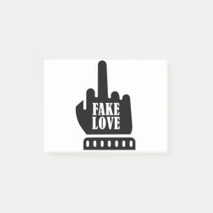 Middle Finger Fake Love Post-it Notes