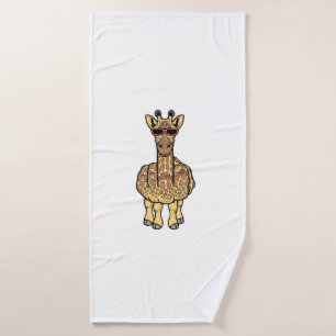 Middle Finger Giraffe Funny Offensive Rude Safari Bath Towel
