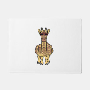 Middle Finger Giraffe Funny Offensive Rude Safari Doormat