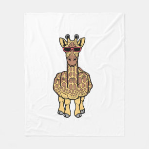 Middle Finger Giraffe Funny Offensive Rude Safari Fleece Blanket