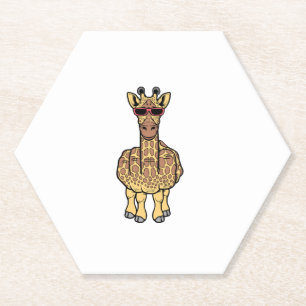 Middle Finger Giraffe Funny Offensive Rude Safari  Paper Coaster