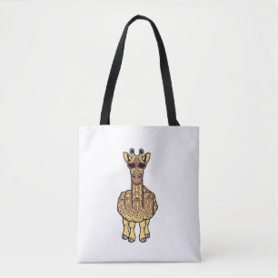 Middle Finger Giraffe Funny Offensive Rude Safari  Tote Bag