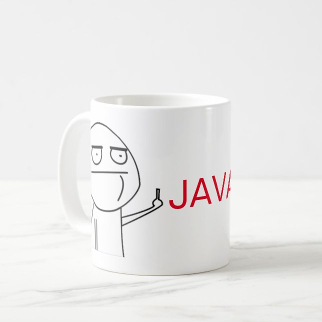 Middle Finger Java Programmers' Coffee Mug (Front Left)